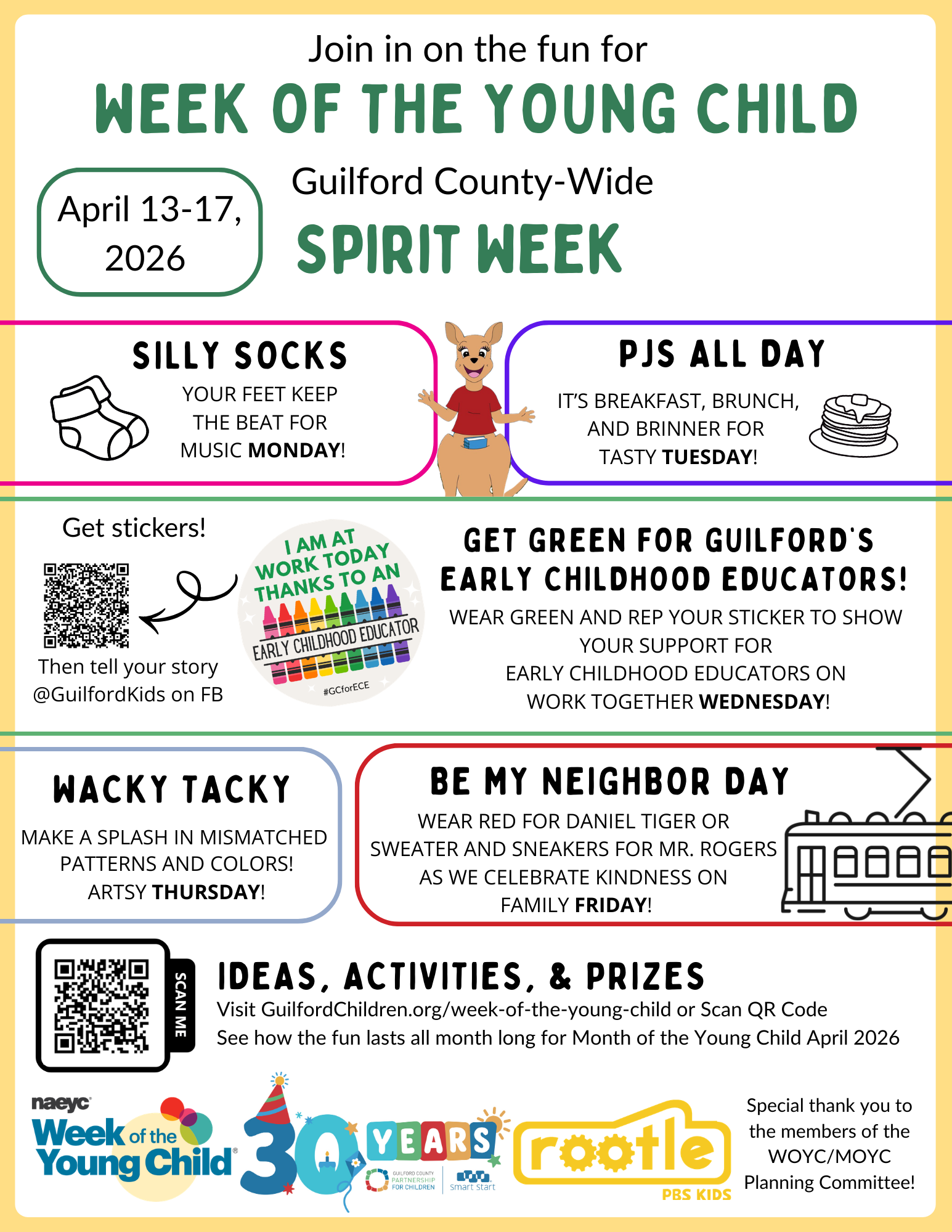 WOYC Spirit Week Flyer