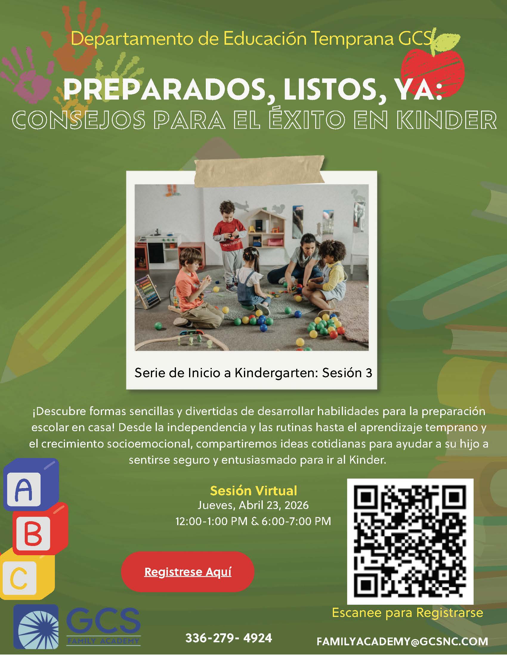 SPANISH Ready, Set, Go Kindergarten Webinar
